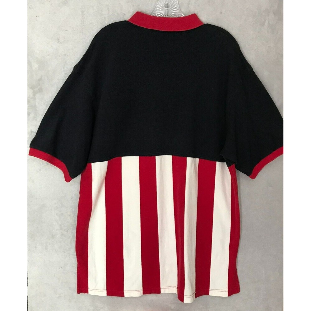 Vintage 90s Champion Men's Polo Shirt USA Olympic Embroidered Logo‎ Striped XL - Picture 3 of 6